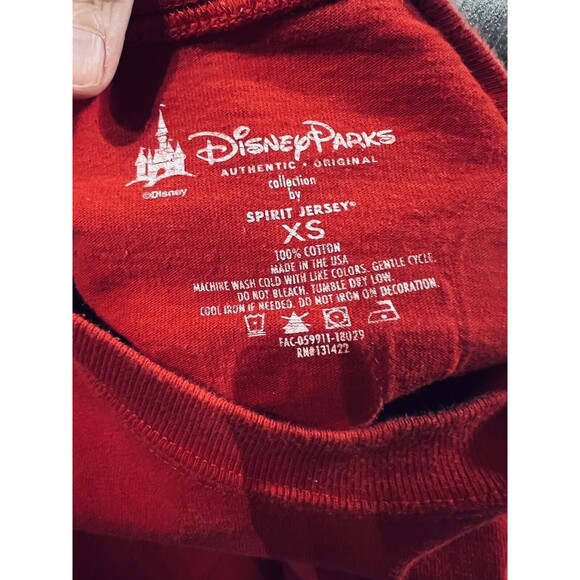 Disney Shirt Womens X-Small Red Spirit Jersey Minne Mouse Polka Dot World Resort - Picture 7 of 8